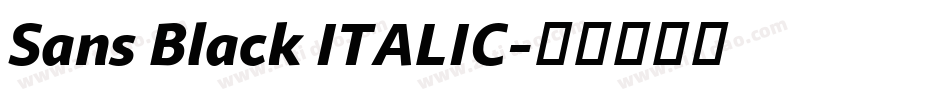 Sans Black ITALIC字体转换